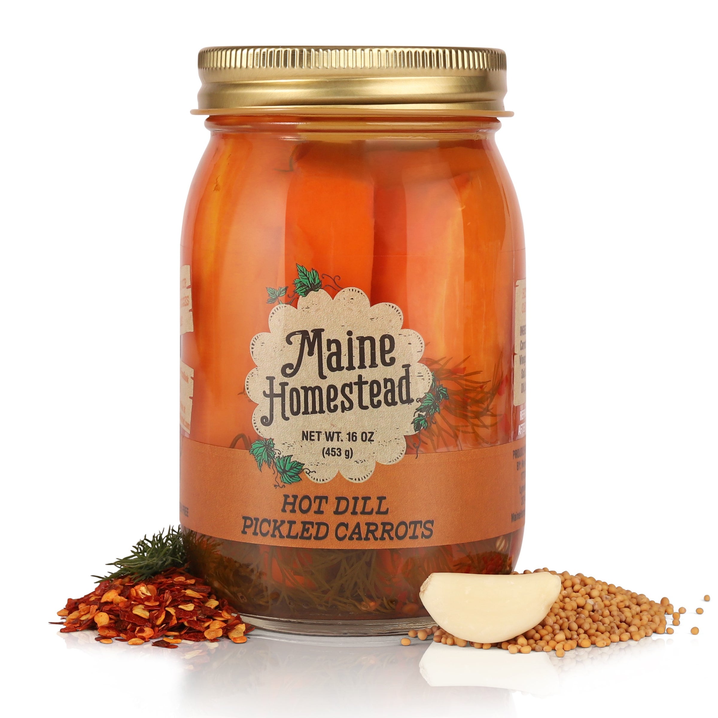 jar　0527 Hot Dill Carrots | Maine Homestead Market